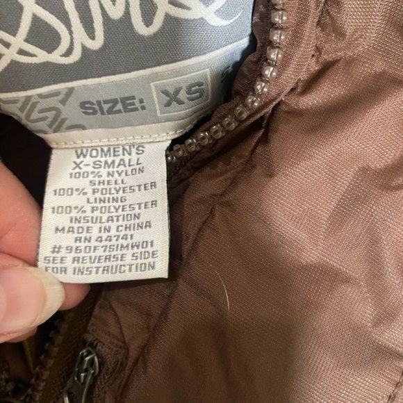 Sims ladies ski snowboard jacket brown Xsmall - Picture 15 of 16
